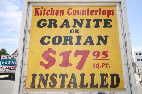 Kitchen Countertops Granite or Corian $17.95 sq ft Installed